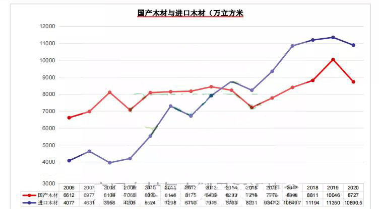 021年进口针叶原木增长17.8% 市场前景看好