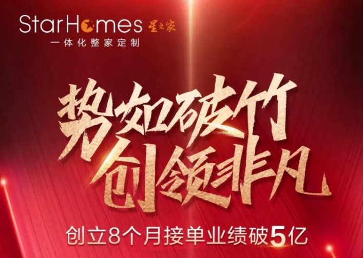 欧派旗下新生品牌”星之家“8个月业绩破5亿