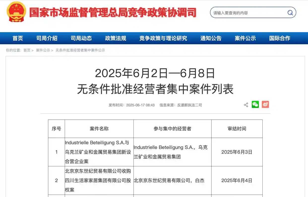 京东收购生活家家居获批 进一步拓展家居家装市场！