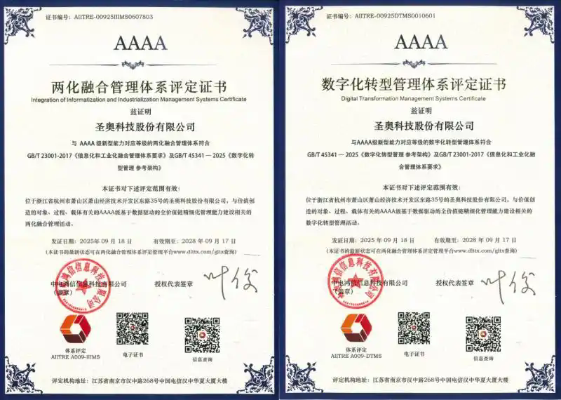 圣奥科技:位列2025办公家具十大品牌等六大榜单榜首 圣奥科技:位列2025办公家具十大品牌等六大榜单榜首